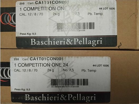 B&P Competetion One 24 grammi 500 colpi
