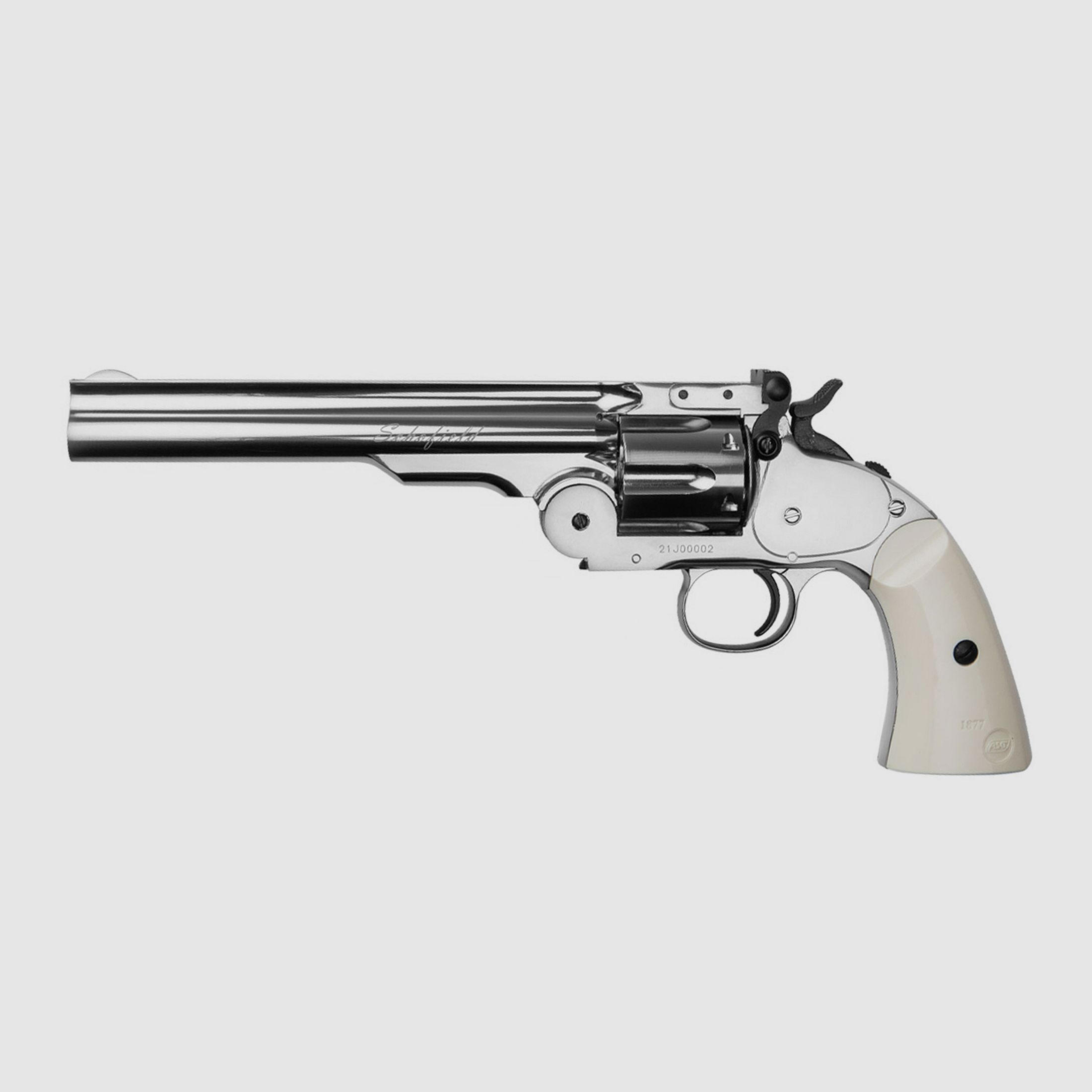 Schofield CO2 Revolver 6 Zoll NBB Silber & Ivory Kaliber 4,5mm BB