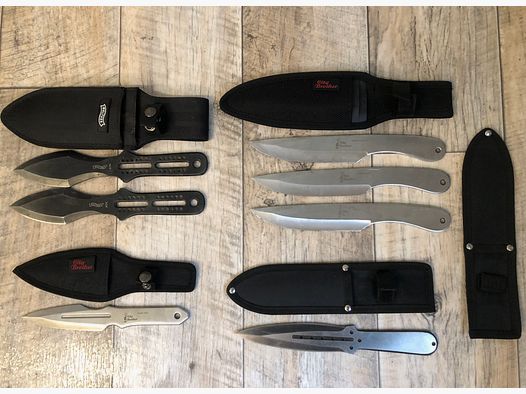 Ensemble de couteaux de lancer, Walther, City Brother Warhawk, Wild Cat, Haller