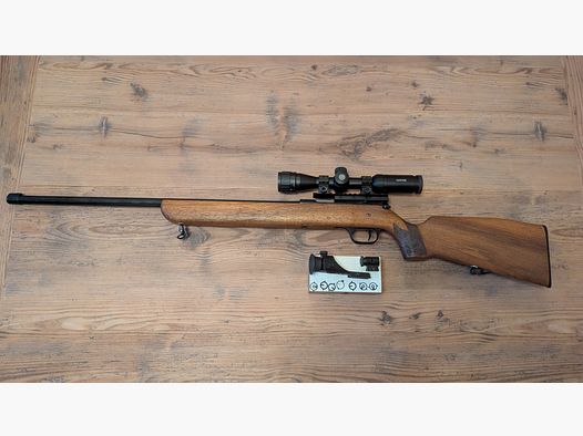 Walther Matchbüchse z diopterem i ZFR, .22lfb w tym torba