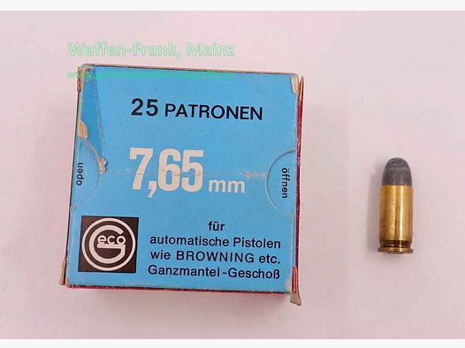 Geco - Fürth Pistolenmunition 7,65mmBrowning/.32ACP