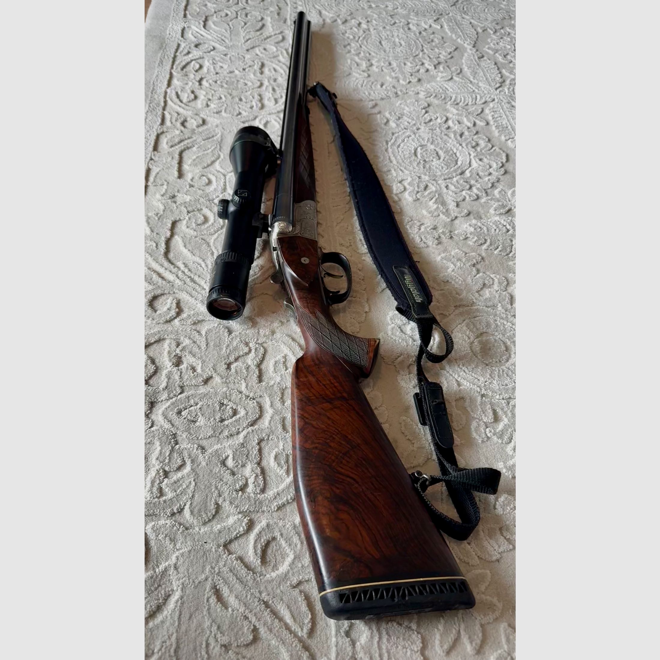 Krieghoff Trumpf Drilling 7x57R / 16/70  16/70 con canna inserita .22 Hornet & Zeiss Diavari VM T*