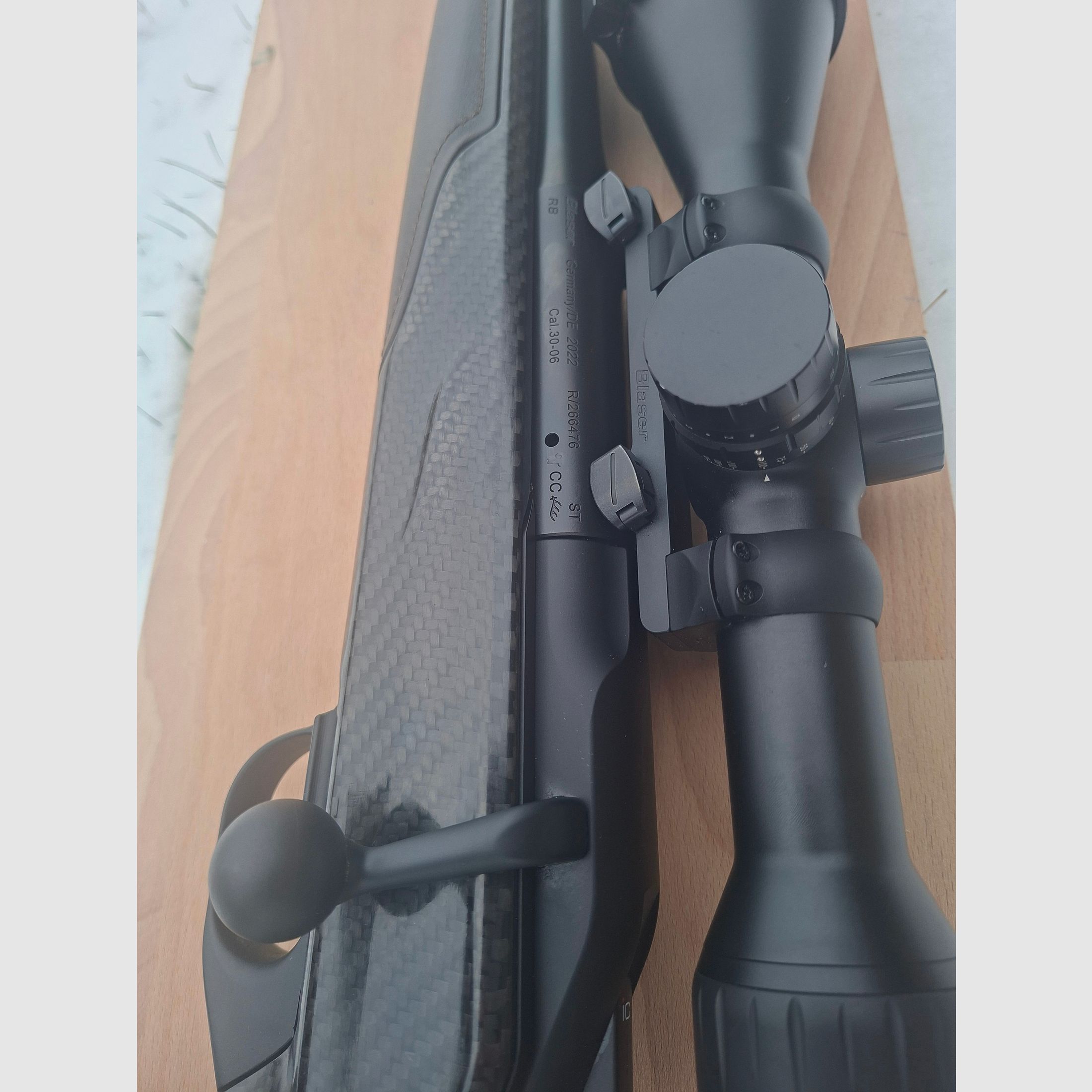 Blaser R8 Carbon Success Schaft LINKS mit Ledereinlagen, Top Zustand