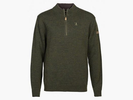Pull Chasse Percussion Brodé Col Cheminée Islande