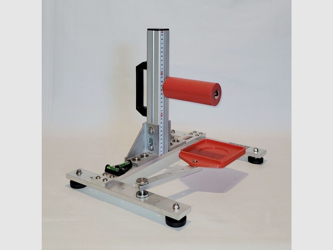 KGF Auflagestativ - Auflageständer Alu H-300-Ultimate mit Buchenholz-Auflage, Waage, Griff, Maßband + Munitionshalter
