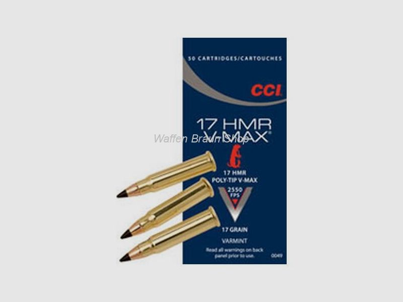 CCI .17 HMR 17 grain V-Max 50 Stück