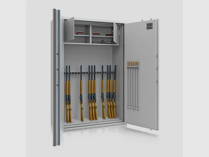 Waffenschrank Stufe I – KD21 mit 21 Waffenhaltern