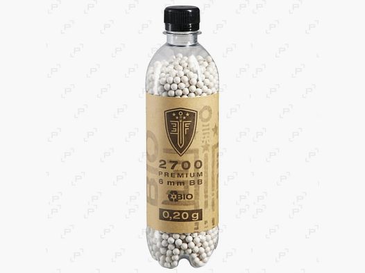 Bouteilles de 2700 billes biodégradables airsoft ÉLITE FORCE PREMIUM BIO Calibre 6 mm / 0,20 g