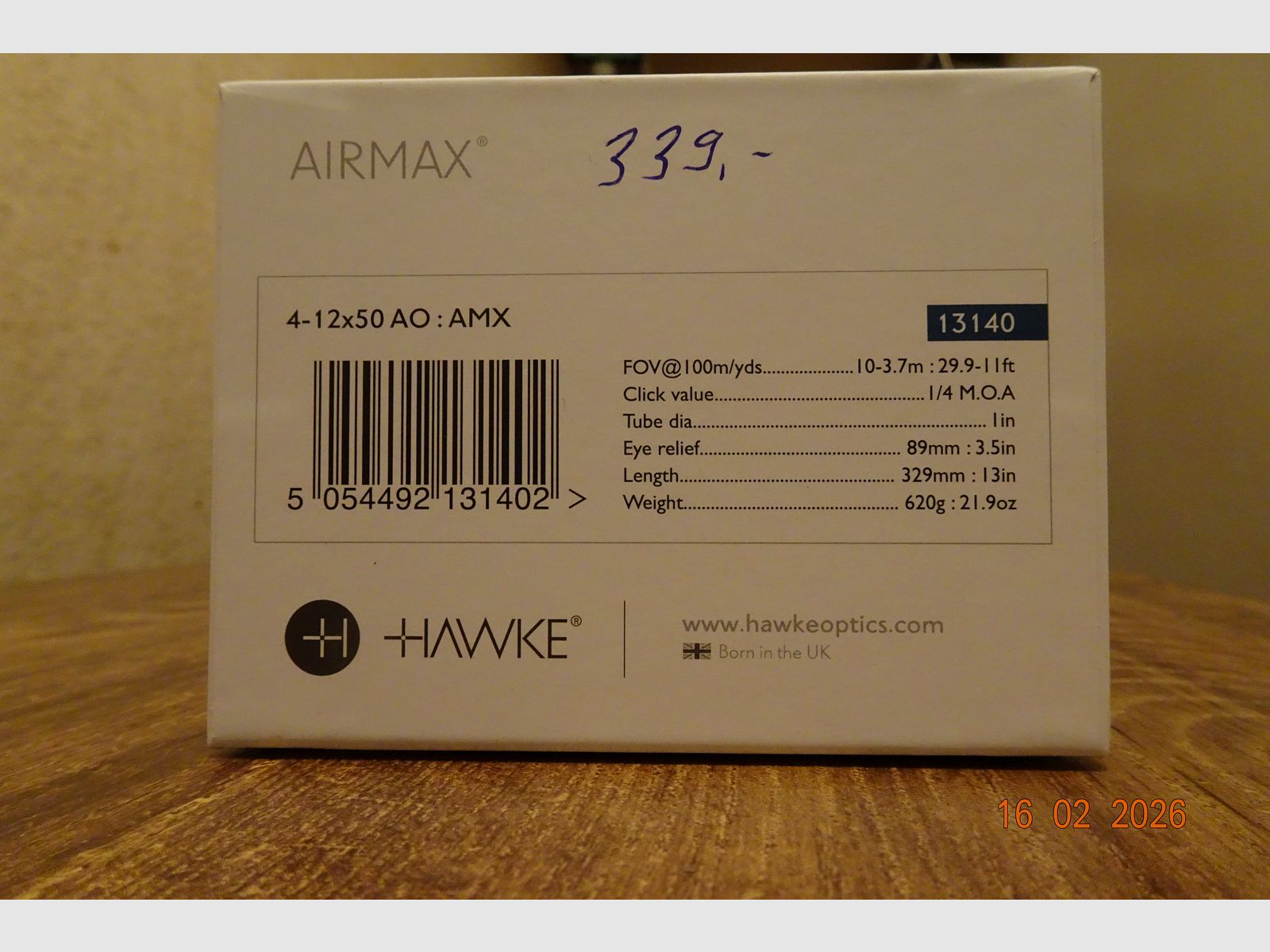 HAWKE Airmax 4-12x50 AO : AMX