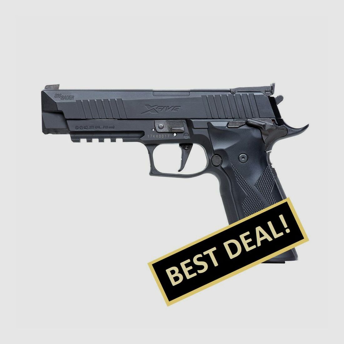 SIG Sauer SIG SAUER XFIVE Schwarz 4,5mm/ 4,5mm BB Druckluft Co2 BlowBack