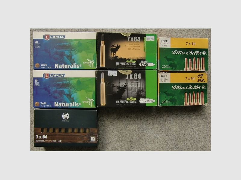 MUNITION: 139 PATRONEN KAL. 7x64, AB LAGER LIEFERBAR!!!