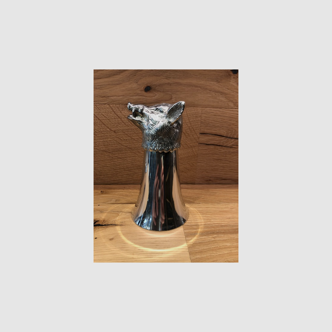 Jäger Becher aus Zinn – Keiler – 13cm, Bild 2 von 4