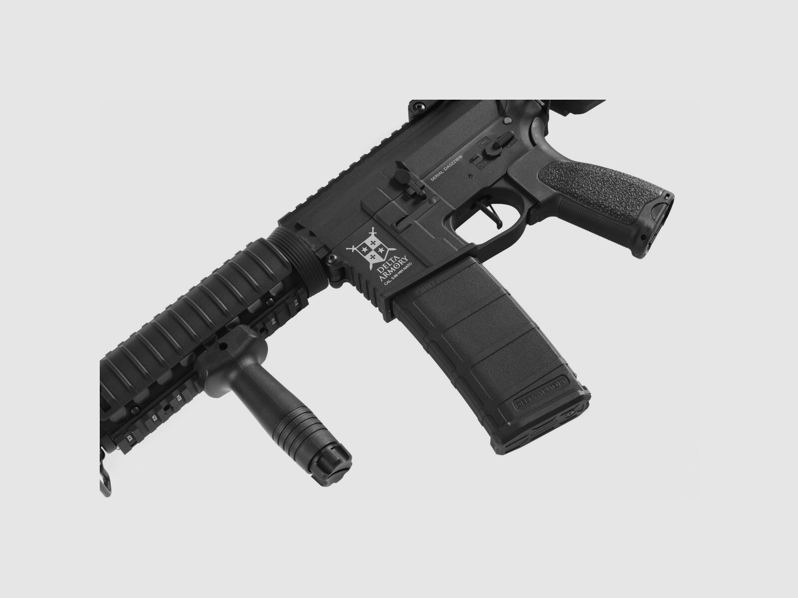 AR15 RIS BRAVO Delta Armory Black S-AEG Airsoft Rifle Free from 18 Years