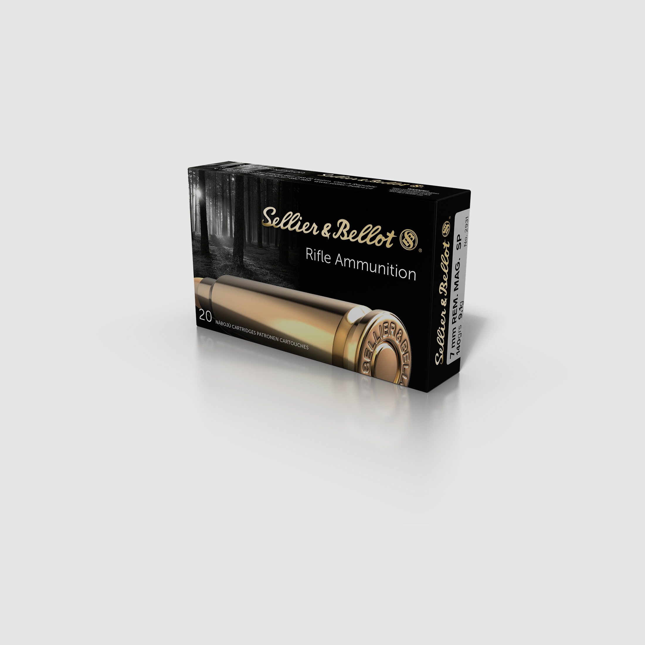 Sellier & Bellot Rifle Ammunition 7 mm Rem. Mag. 9.1g Soft Point, image 1 of 2