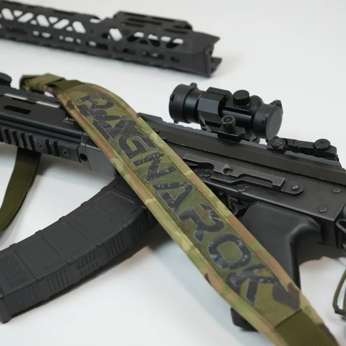 Sangle de fusil RAGNAROK à un/deux points avec large épaulière RAGNARR Gen.II HK - Woodland, image 2 sur 3