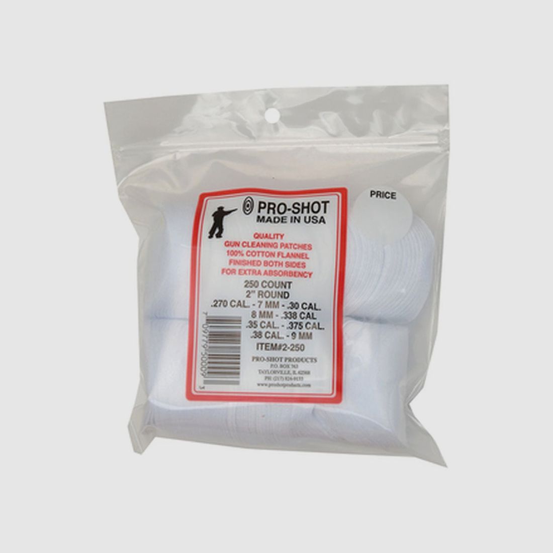 TIPTON Patches 17-22 Caliber Rimfire, .75″ Square, Bag of 100