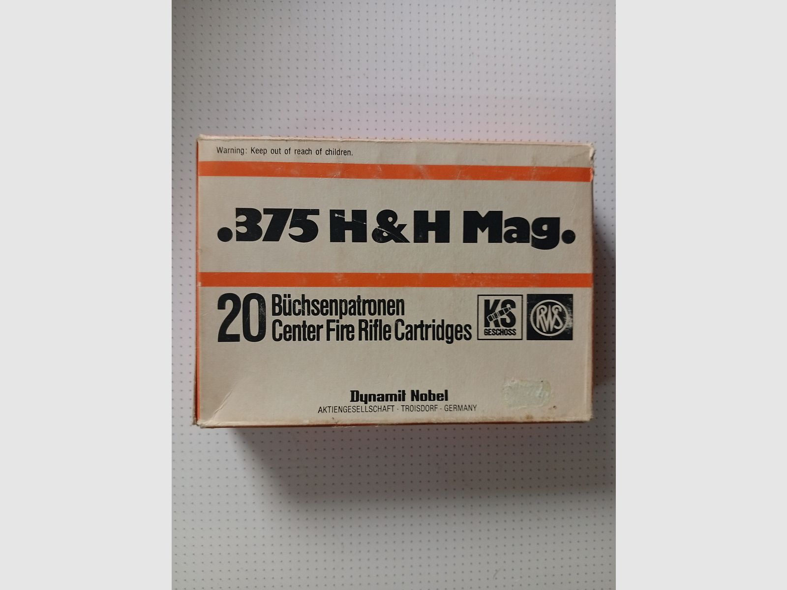 .375 H&H Mag cartridge