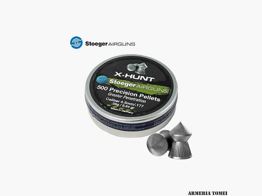 PALLINI ARIA COMPRESSA – STOEGER – X-HUNT 4.5mm / .177 .56g / 8.64gr (500pz)