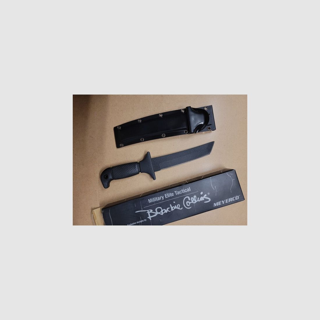 Meyerco Blackie Collins Knife Military Elite Tactical Knife MAMTA Tanto Point