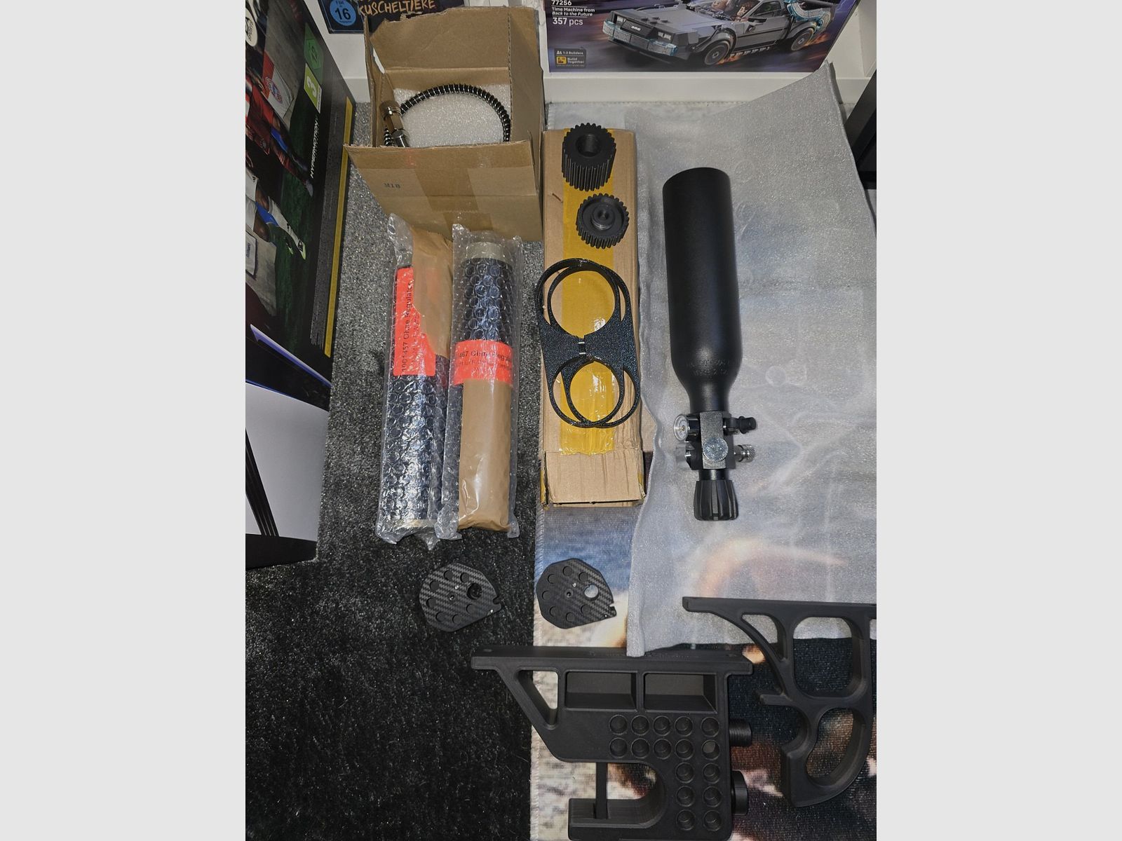 AEA Megalodon accessories, air tank, magazines, wall mount, etc.... NEW