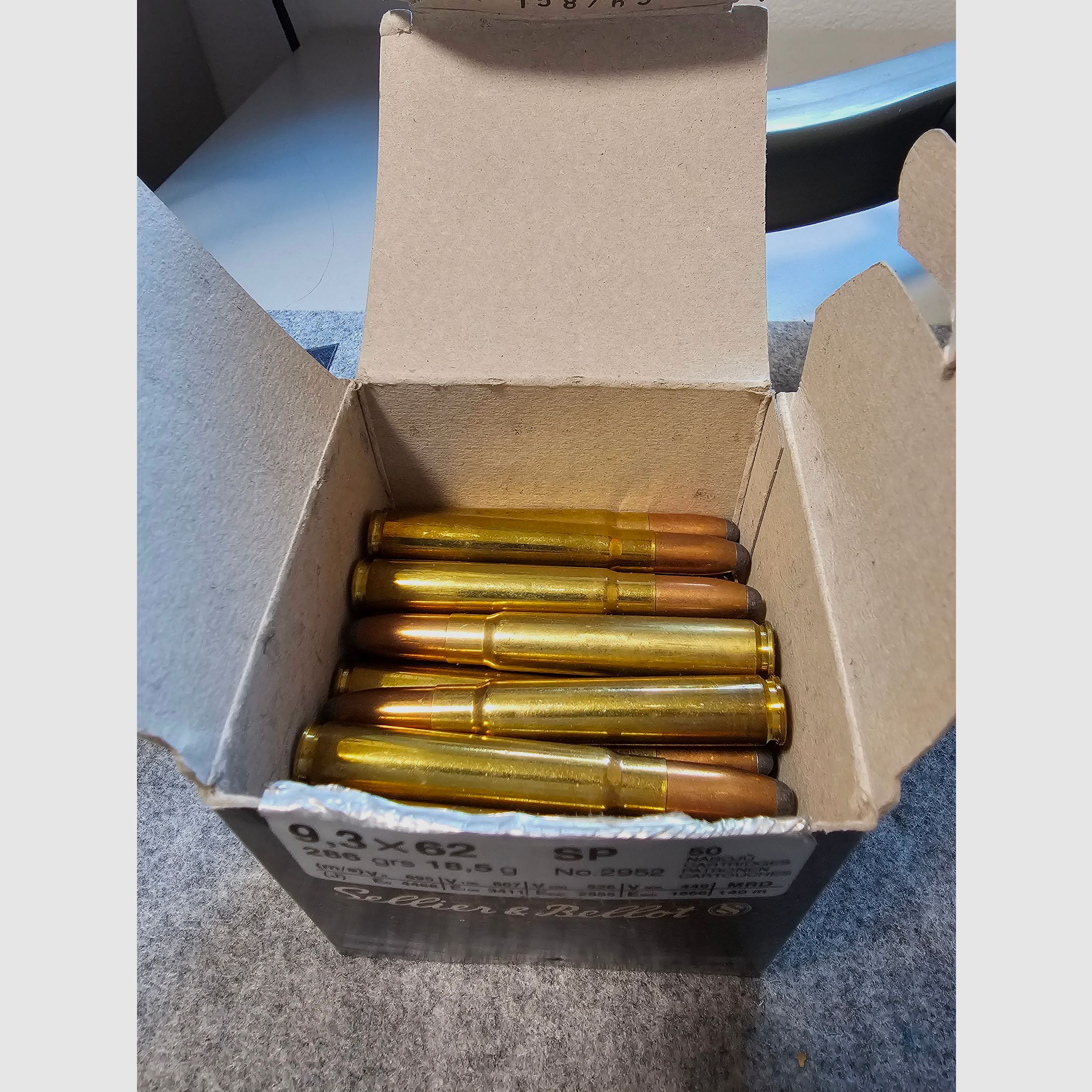 S&B 9,3x62 18.6 g  / 286grs  Bleihaltig 