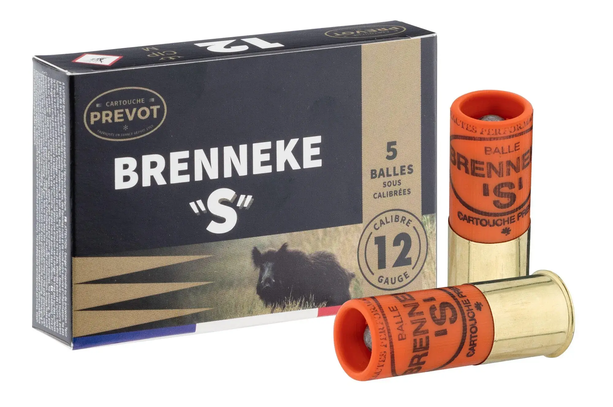 Cartuccia da Caccia Prévot Brenneke S Mezza Blindata Calibro 12/70, immagine 2 di 8