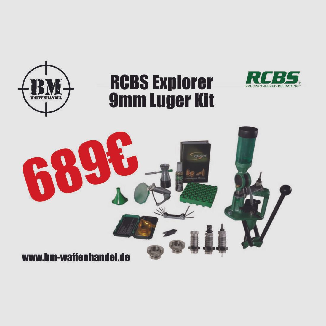 RCBS Explorer 9mm Zestaw do ponownego ładowania