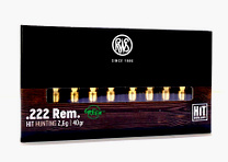 RWS .222 REM HIT Green 2,6g/40gr Nabojów do karabinów bez ołowiu