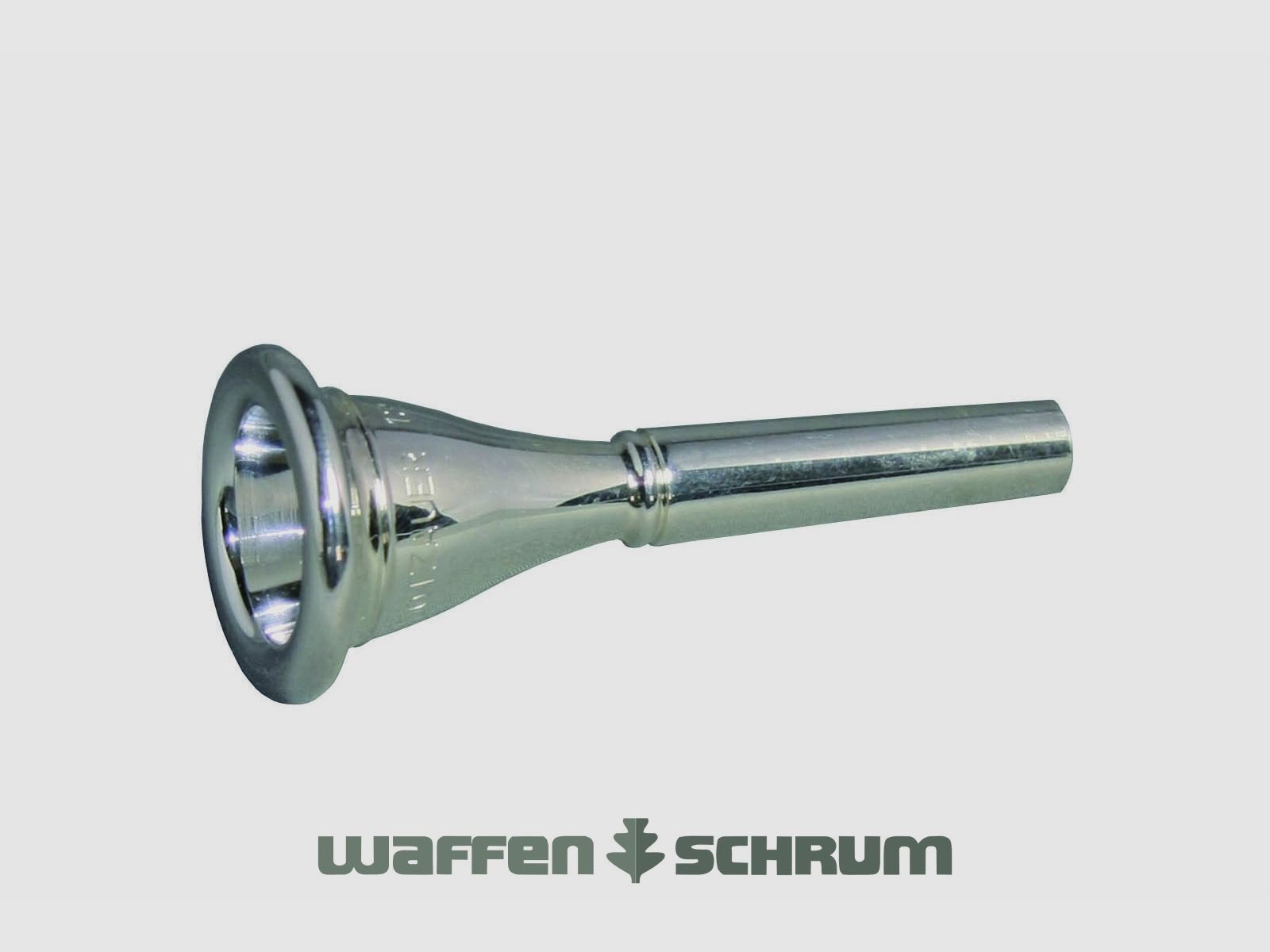 Dotzauer Mundstück für Parforcehorn normaler Kessel Messing versilbert - Schaft 9mm
