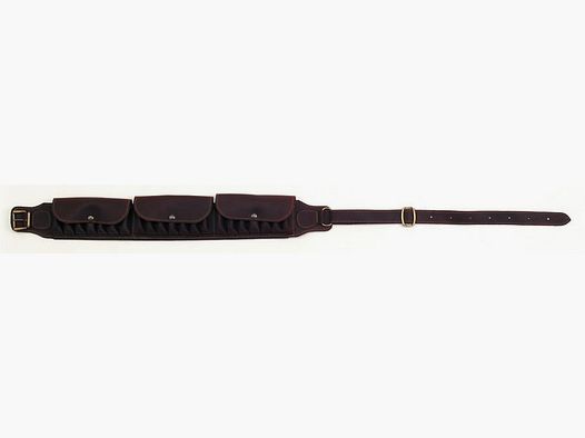 Leather cartridge belt with flap