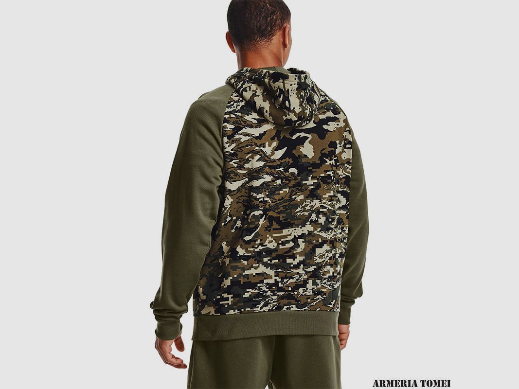 UNDER ARMOUR – HOMBRE – RIVAL FLC CAMO SCRIPT HD Marine OD Green / Onyx White – 390, imagen 4 de 4