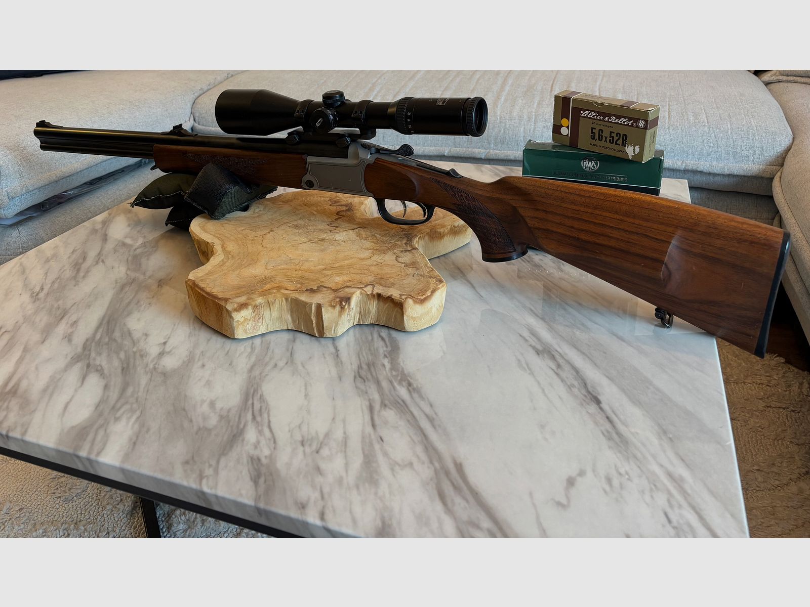 Blaser BBF 95 with insert barrel over-and-under shotgun/mountain rifle