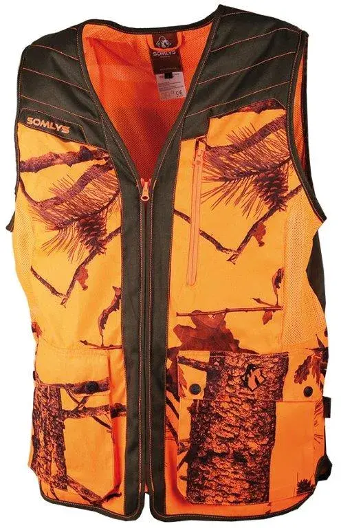 Gilet da Caccia Leggero Somlys 248N Classy Camo Arancione, immagine 2 di 4