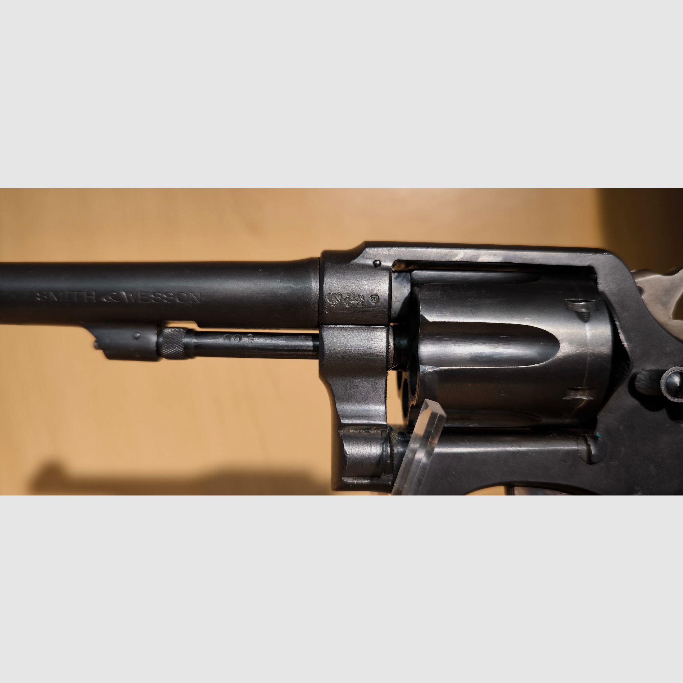 Smith &Weeson Rarität! Militärischer .38 Special Revolver mit 5 Zoll Lauf