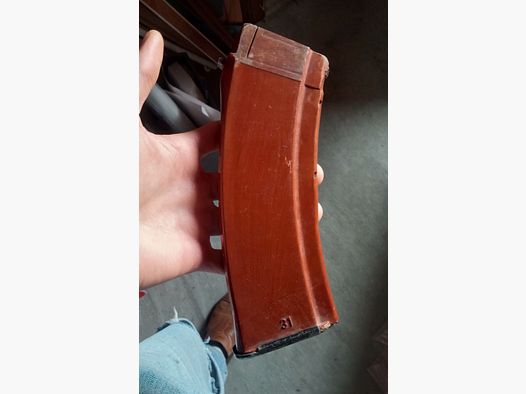 ost-deutsches MPi-74 / AK74 Deko Magazin aus AG4 Glasfaser Bakelit (unbrauchbar/deaktiviert)   // DDR NVA / Yunker AK
