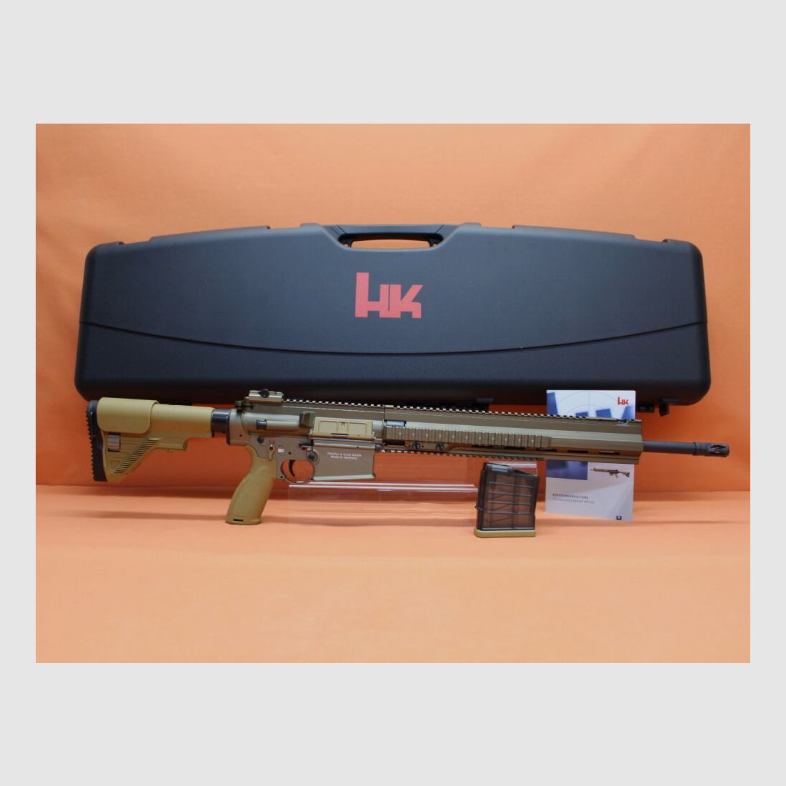 Angaben zur Produktsicherheit: Im Rahmen der EU-Verordnung sind wir verpfl Ha.Büchse .308Win Heckler&Koch/H&K MR308 A3 28 20" Lauf RAL8000, Gas-Piston-System HK417/G28