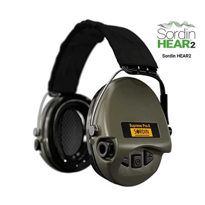 Active hearing protection earmuffs Sordin Supreme PRO-X green 75302-X/BT-G-S