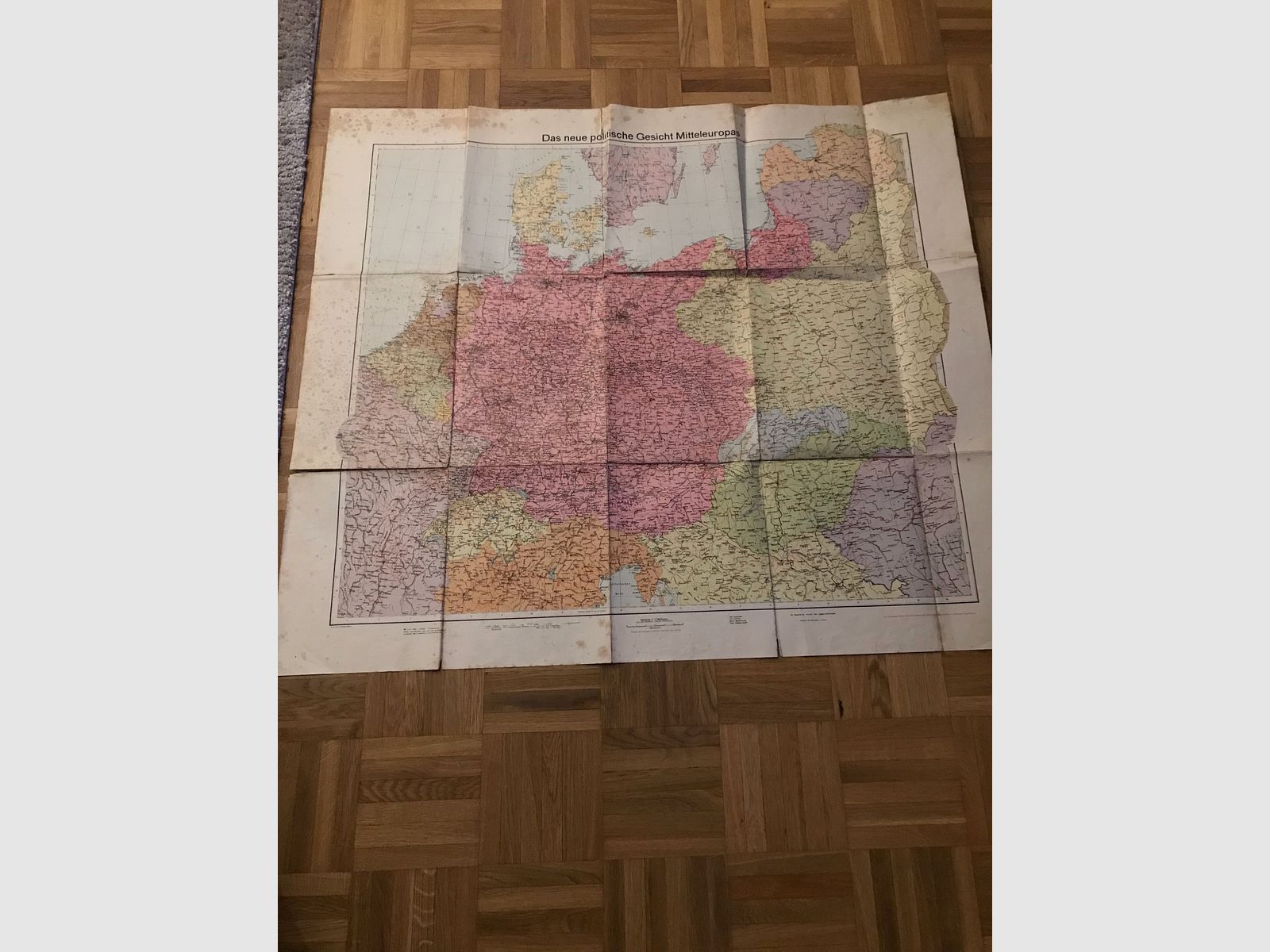 Großer Volksatlas von 1939 mit Landkarte 