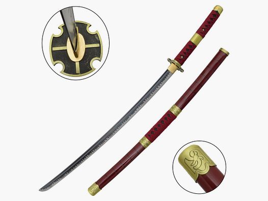 One Piece Sandai Kitetsu Zoro Katana ręcznie kuta