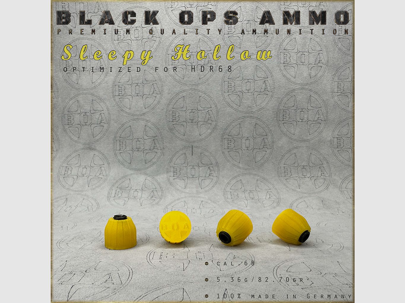 10x + 2 Sleepy Hollow BLACK OPS AMMO HDR 68 TR kal.68 Munitie T4E Umarex HDR68 TR68