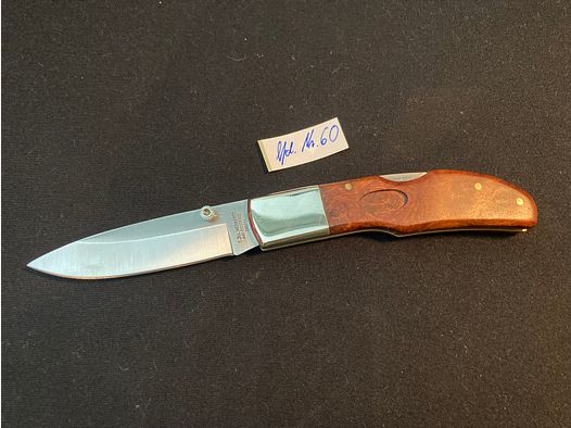 Zakmes, Backlock, wortelhout, gepolijste schalen 60