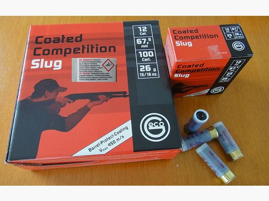 GECO 100 Stück Flintenlaufgeschosse(Slugs) Geco 12/67,5 Coated Competition