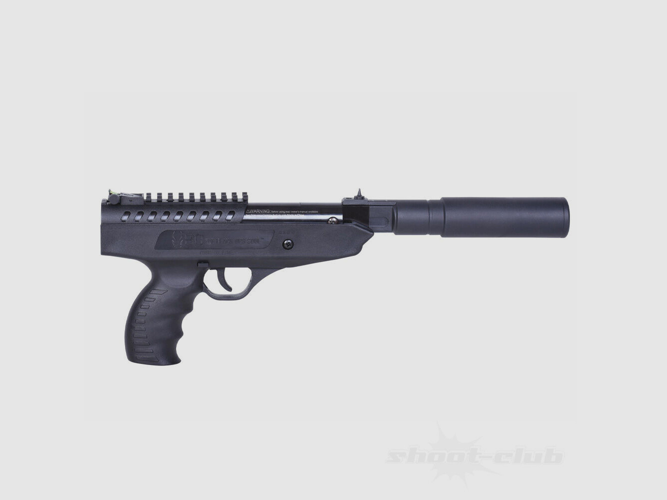 BO Manufacture Langley Silencer Pistola ad aria 4,5mm Diabolo a molla BLK