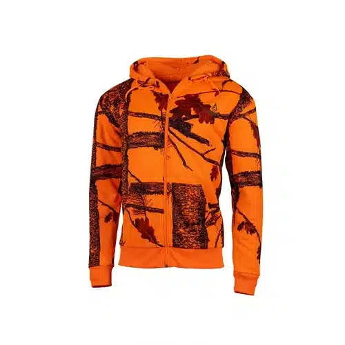 Giacca a zip con cappuccio per bambini Camo Arancione Treeland, immagine 2 di 4