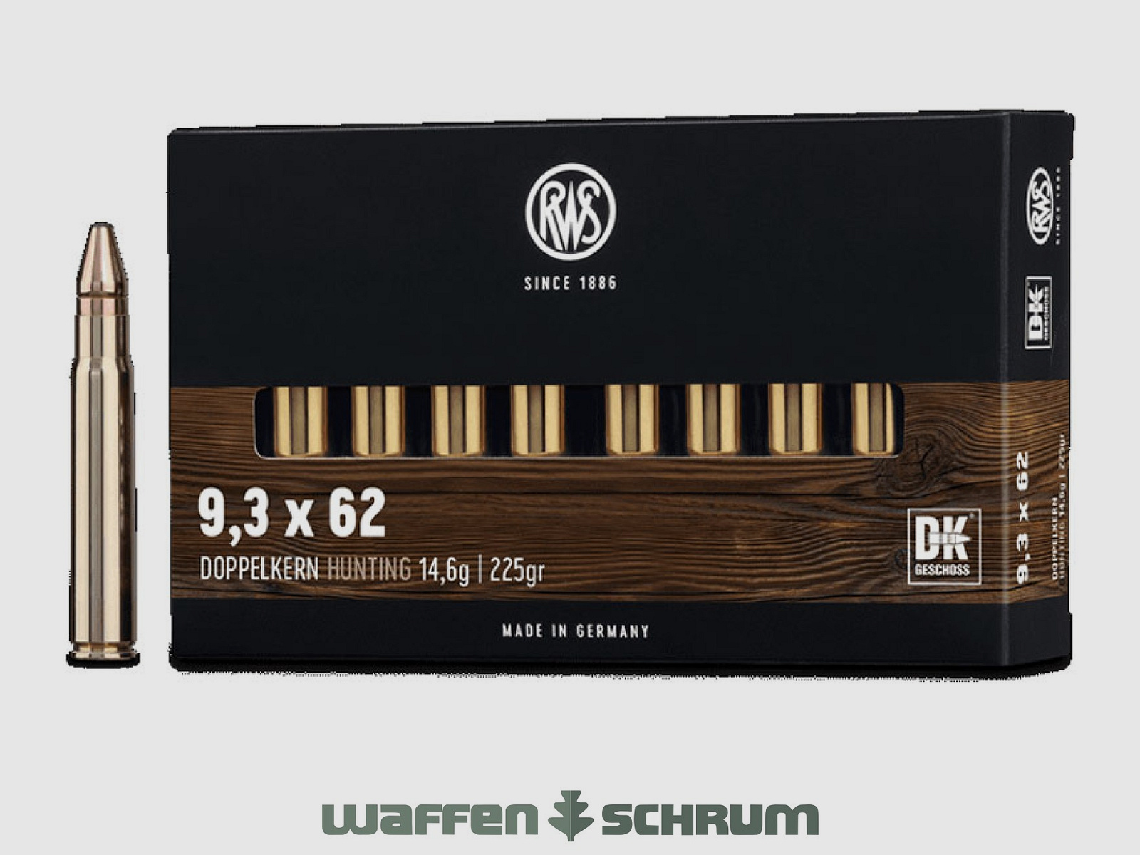 RWS Doppelkern 14,6g - 226gr 9,3x62
