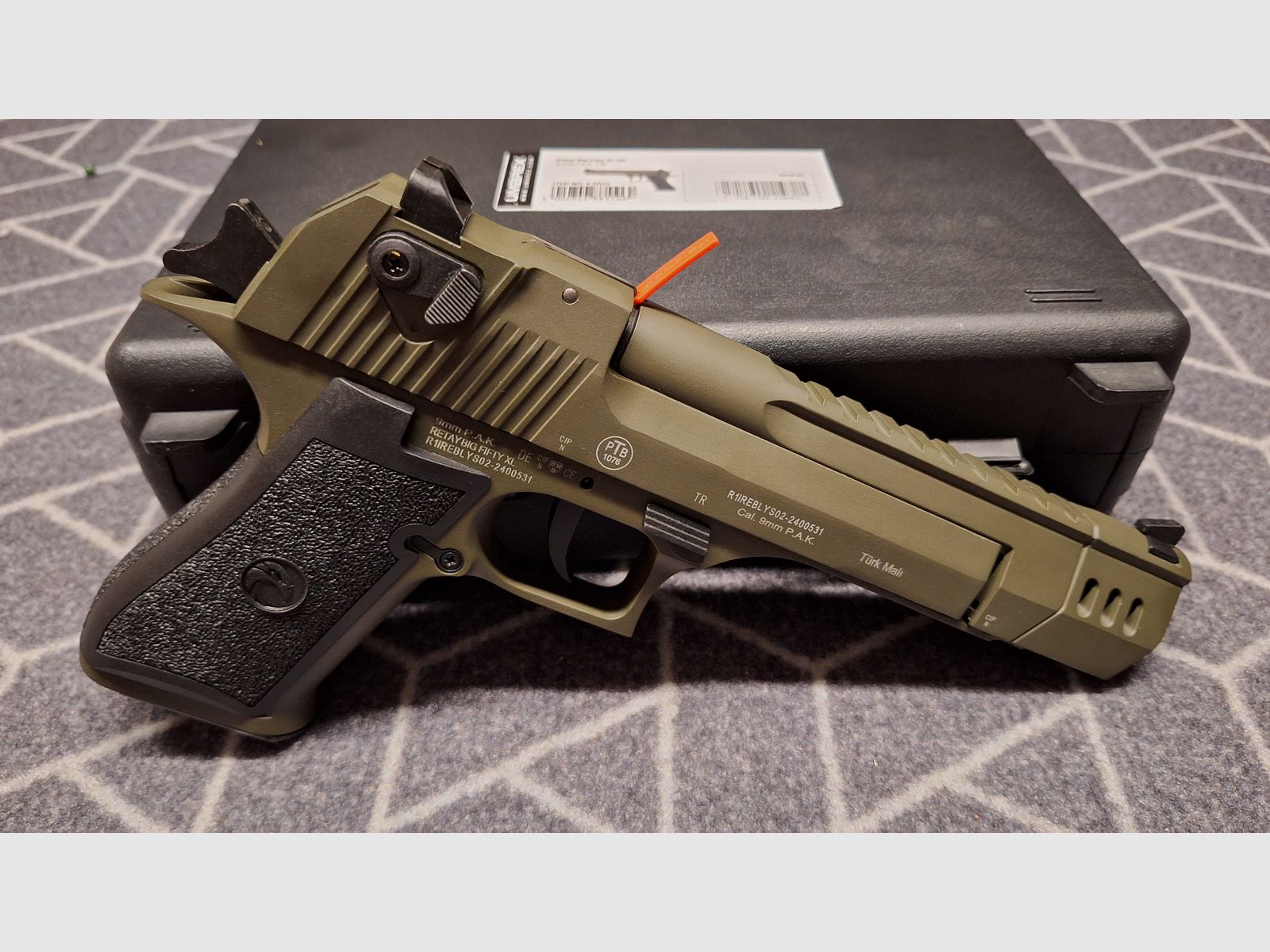 Retay Big Fifty XL Oliv Schreckschusspistole 9mm P.A.K. NEU!