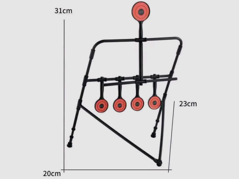 Zielscheiben Target Plinking Metall Aufkleber Aufsteller klappbar Aufhänger 4 Sets zur Wahl verschiedene Ziele Airsoft Softair Luftgewehr 