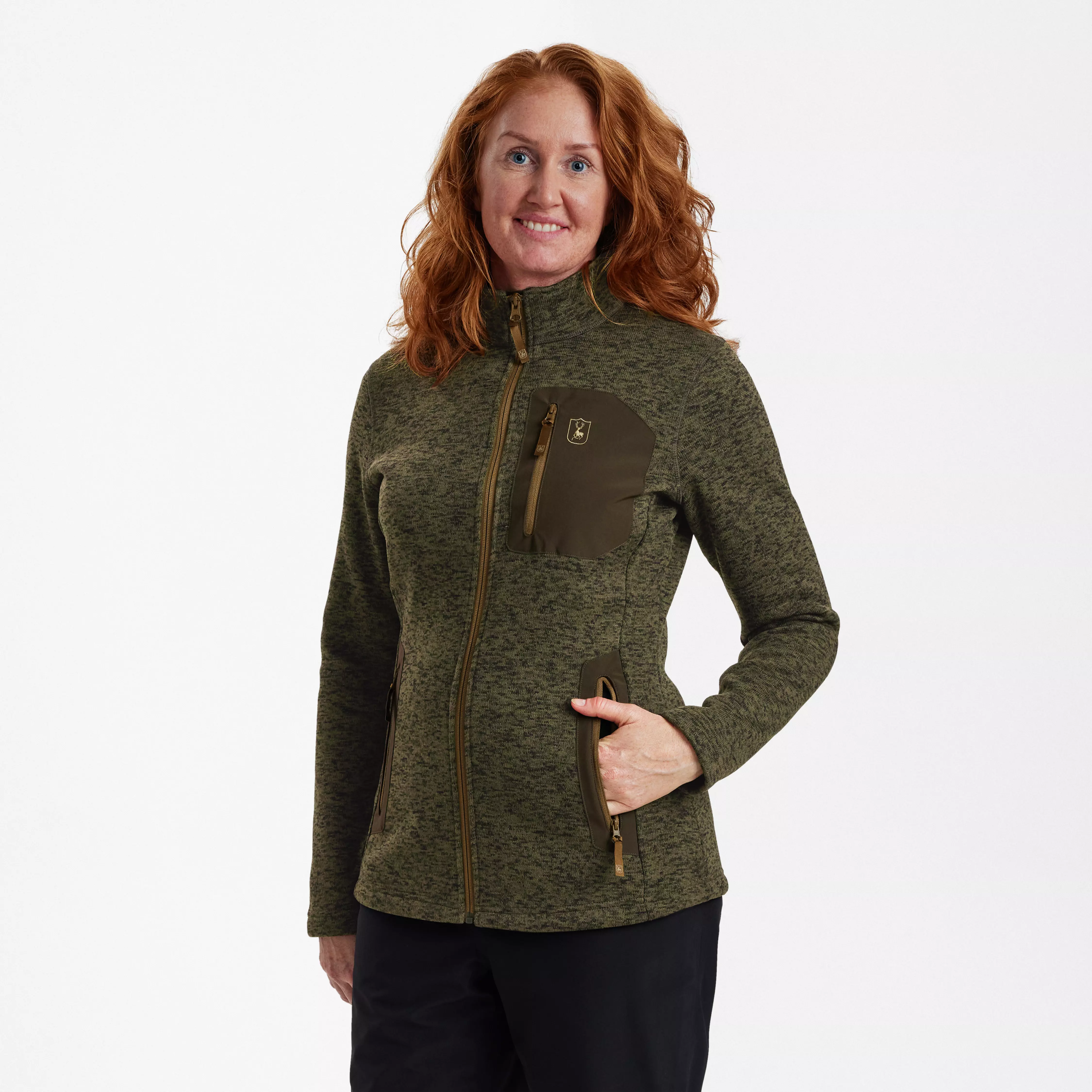 Lady Sarek vest - Olive Night melange, afbeelding 1 van 5