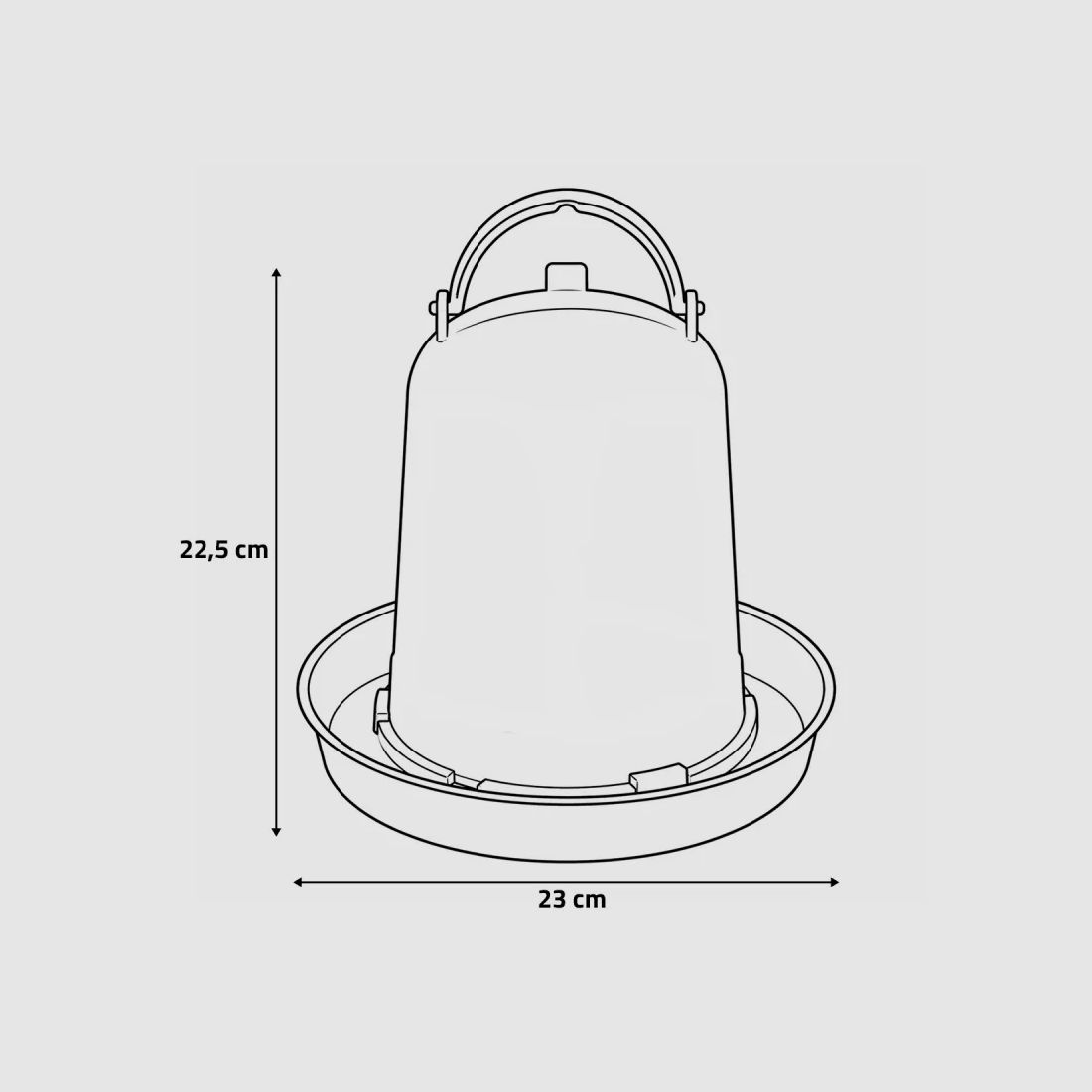 Tränke 3L + Futterstation 3kg - mit Griff, Bild 5 von 8