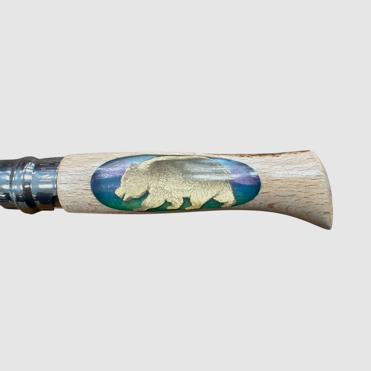 KNIFE – OPINEL – N.9 INOX HANDMADE WITH BEAR, image 3 of 4